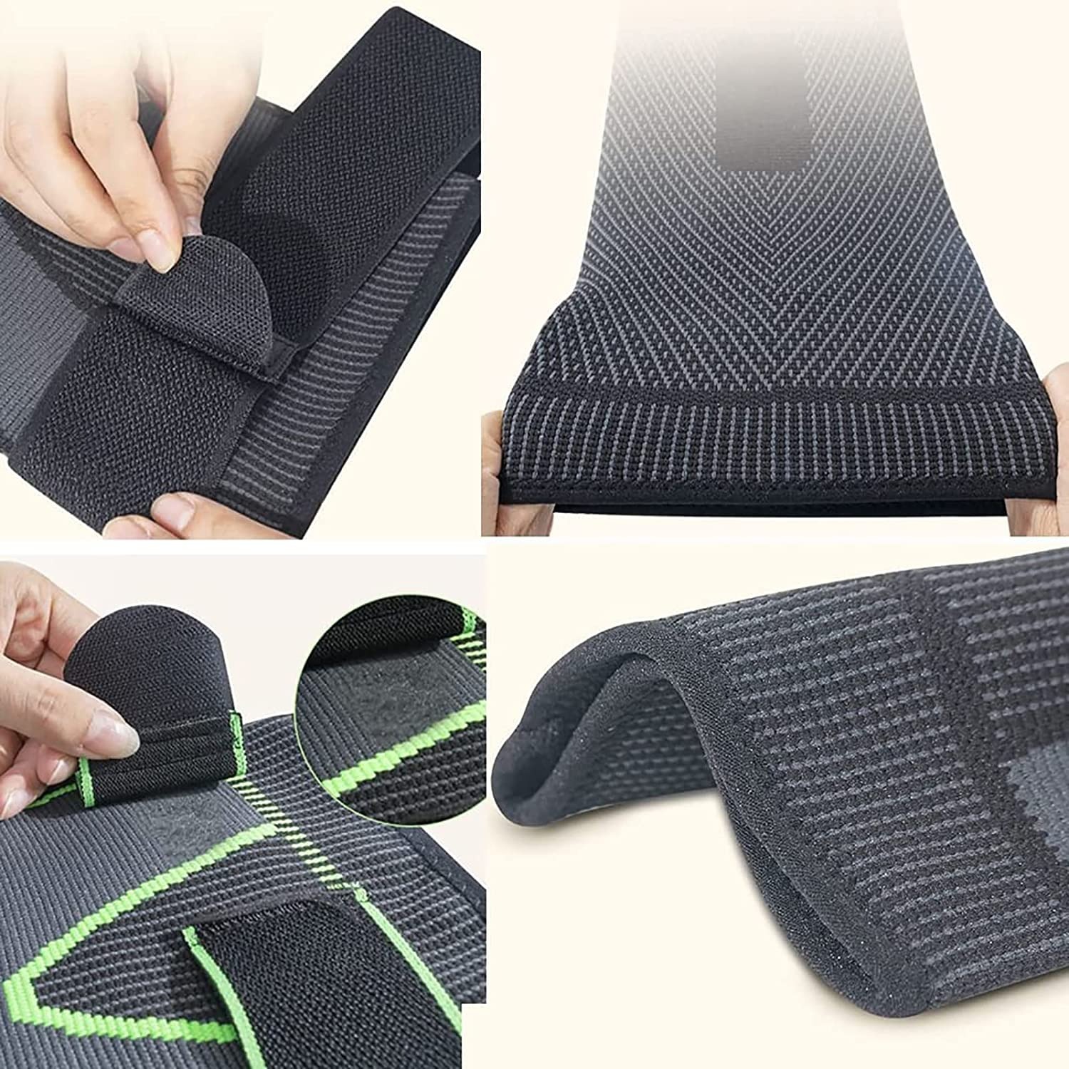 Adjustable Compression Knee Support Sleeves with Elastic Strap (1 Pair) - Image 4