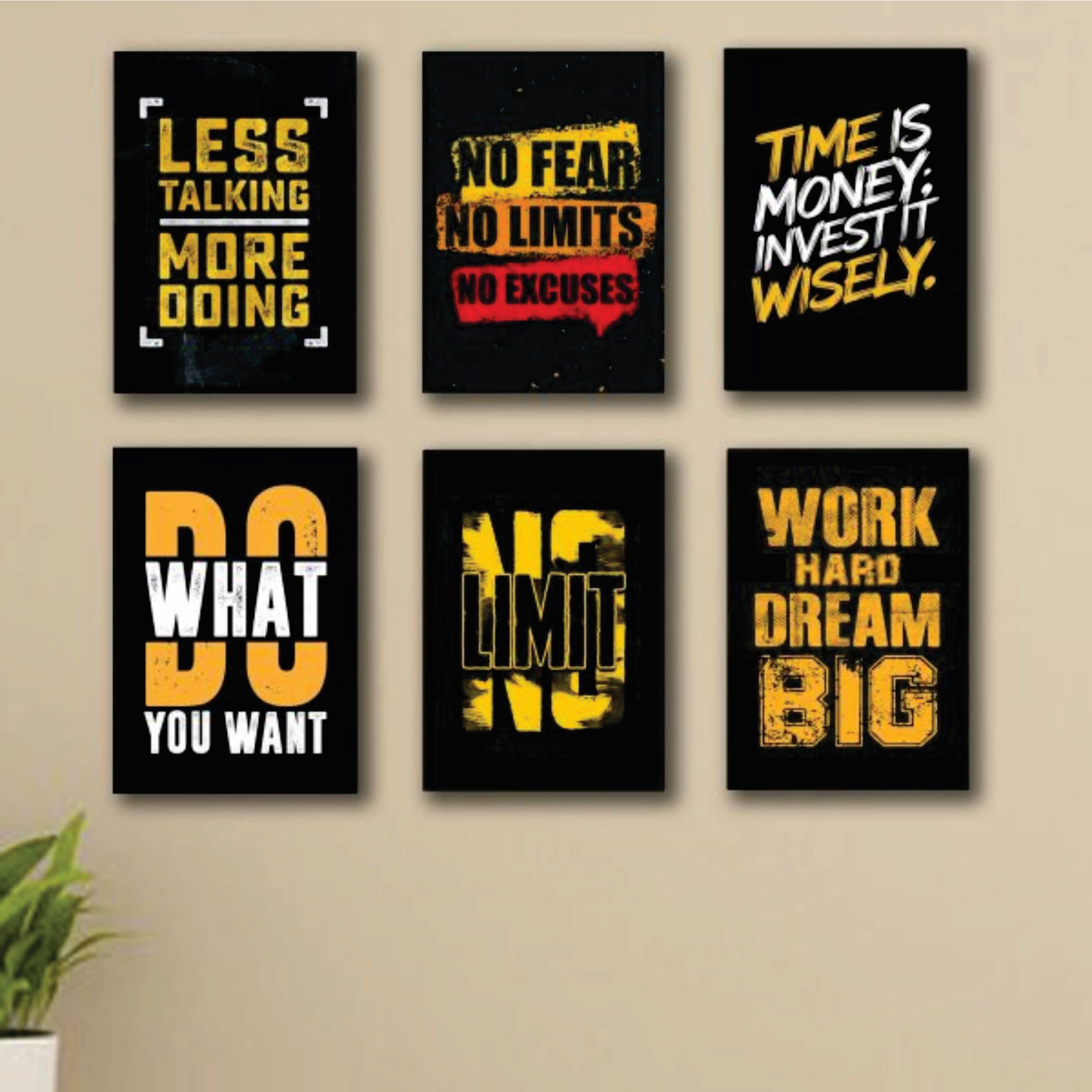 Set of 6 Premium Wall Art Photo Tiles โ Modern Home Decor Sets