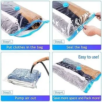 Vacuum Storage Bags with Hand Pump โ Space Saving Compression Bags - Image 2