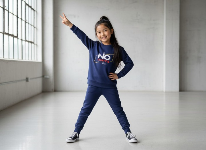 Kids Navey Blue no limit Printed Stylish Kids' Tracksuit Set | FOR BABY AND KIDS