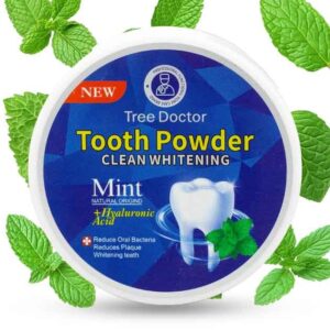 Tree Doctor Tooth Powder โ Mint Clean Whitening Formula with Hyaluronic Acid | Plaque Removal & Fresh Breath | 50g