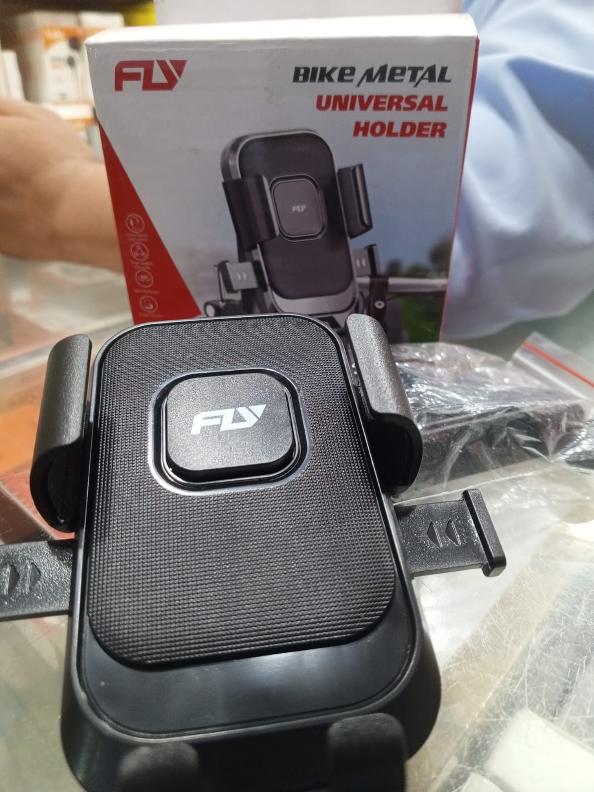 FLY Universal Mechanical Bike & Motorcycle Phone Mount โ 360ยฐ Adjustable Handlebar Bracket for Bicycles, Scooters & E-Bikes - Image 8
