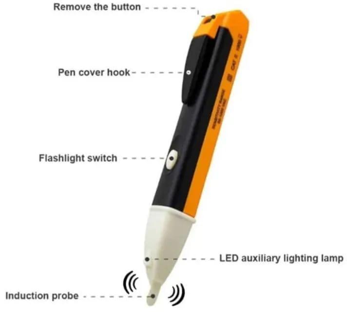 Electric Digital Voltage Tester Pen With LED Indicator And Beep Alert โ Portable Household Tool - Image 3