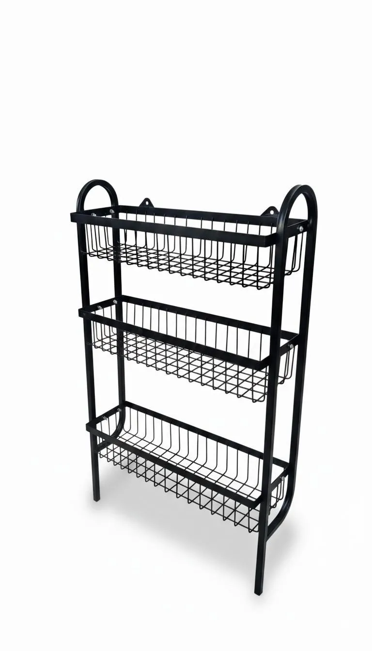 Wall Mounted Spice Rack Black Stainless Steel 3 Tier โ DIY Assembly Required (Self Assemble) - Image 5