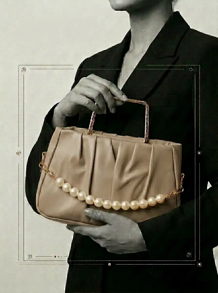 Women's PU Leather Plain Hand Bag