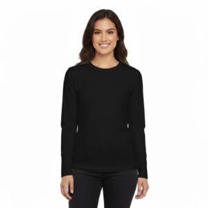 Basic Round Neck Full Sleeves T-Shirt For Women โ Soft & Comfortable Casual Wear (Random Color)