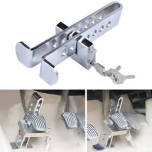 Car Steen Less steel Anti Theft Brake Cluch Pedal Lock For All cars