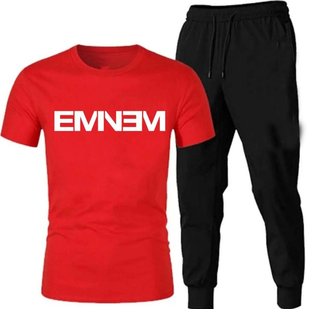 Premium Micro Menโs Tracksuit Emnem Print โ Comfortable Sportswear | Gym & Workout Suit - Image 2