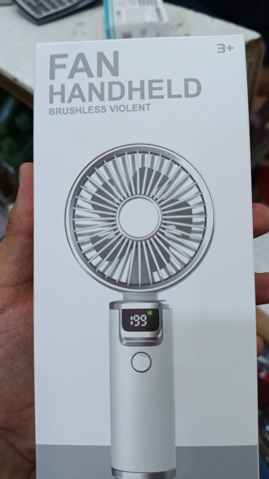 Rechargeable Handheld High-Speed Wind Turbine Fan - Appliance Product Designed For Cooling And Daily Ventilation Routine (Random Color) - Image 4