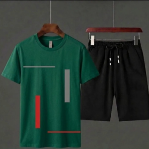 Pack of 2 Tracksuit 1 PCs shirt & 1 PCs short HY Boutique Men's Summer shirt & Shorts Tracksuit Set β Lightweight & Comfortable Casual Wear