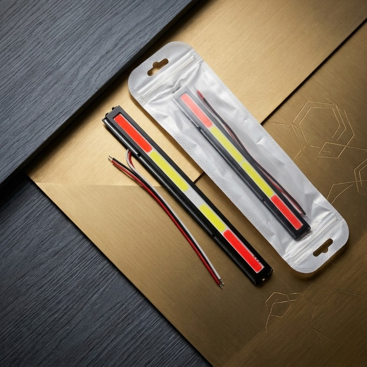Universal Multi-Color COB LED DRL Strip Lights โ Ultra-Bright Daytime Running Lights for Cars & Motorcycles (1 Pair) - Image 4