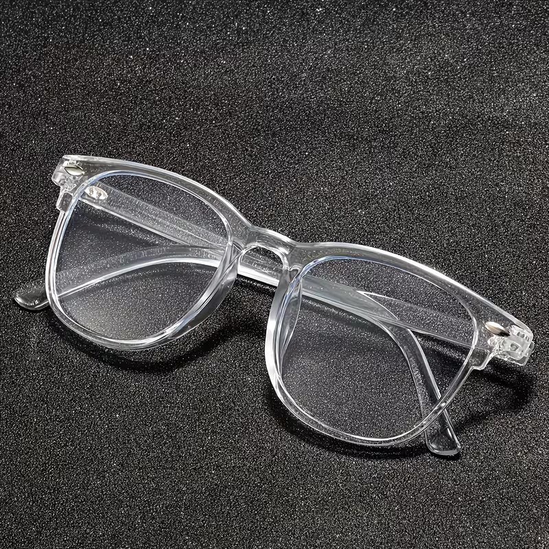Transparent UV400 Blue Light Blocking Glasses for Men & Women | Clear Lens Computer & Mobile Eyewear | Stylish Unisex Frame with Protective Glasses Box - Image 3