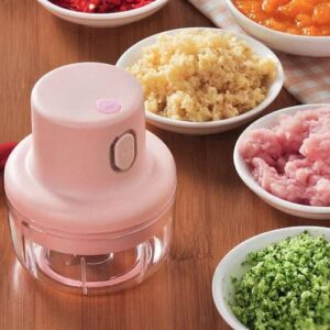 Mini Food Chopper Portable USB Rechargeable Vegetable Garlic Meat Grinder | With Cable - Size 250ml