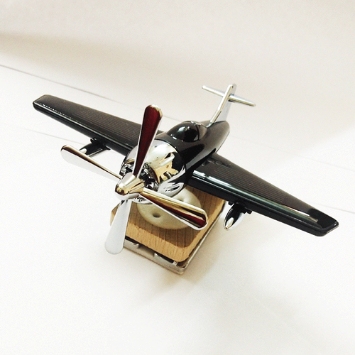 Solar Aeroplane Car Perfume Diffuser โ Silver Aircraft Air Freshener for Car Dashboard - Image 4