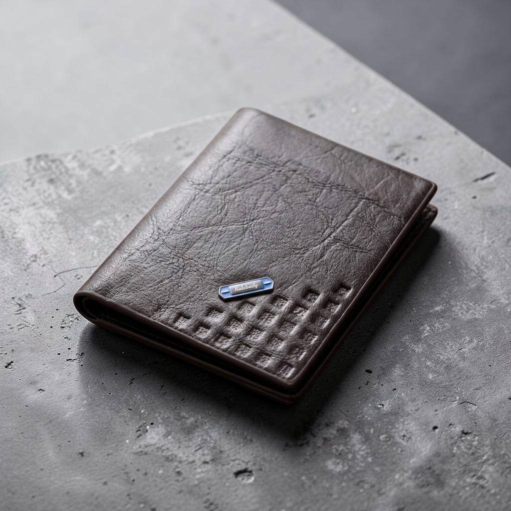 Balebaily Square Pattern Bifold Wallet | Compact PU Wallet for Men & Women - Image 4