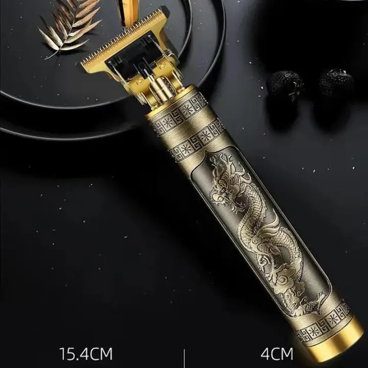 Vintage T9 Metal Body Hair Trimmer for Men โ USB Rechargeable Professional Hair Clipper | Precision Beard, Hair & Detailing Grooming Tool - Image 3