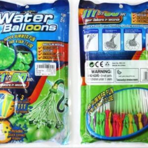 111 Pcs Fast-Fill Magic Water Balloons Kit - Quick-Fill Self-Sealing Water Bombs for Outdoor Water War Games & Summer Party Supplies