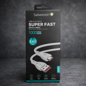Sabawoon Super Fast USB-A to Micro Data Cable 1000mm โ Fast Charging & Data Sync Cable