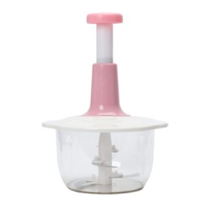 2L Multi-Function Hand-Push Chopper - Large Capacity Manual Food Processor For Efficient Chopping, Mixing, And Preparation In The Kitchen (Random Color)