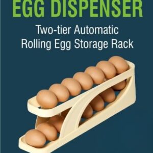 15 Egg Storage Box Rolling Design Space Saving PP Refrigerator Organizer Multi Layer Egg Holder| Random Colour