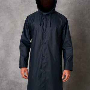 Premium Waterproof Long Raincoat with Adjustable Hood โ Unisex Outdoor Protection (Random Color)