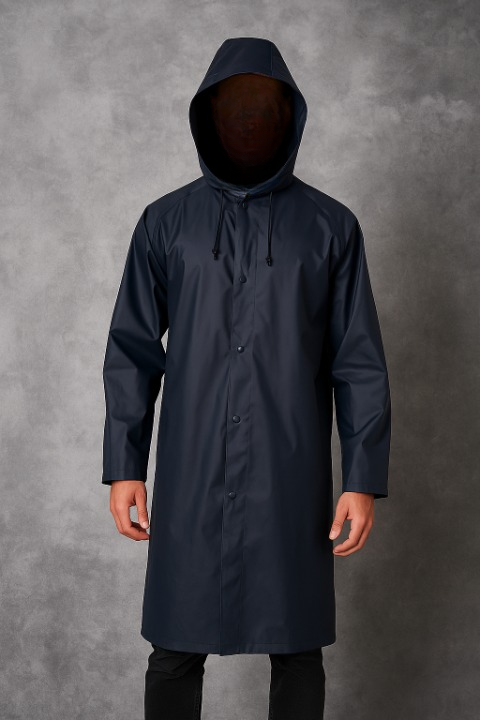 Premium Waterproof Long Raincoat with Adjustable Hood โ Unisex Outdoor Protection (Random Color)
