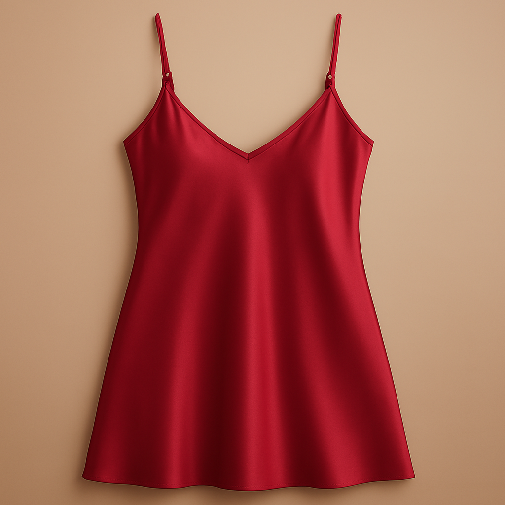 Satin Slip Dress β Sleeveless Camisole with Adjustable Thin Straps | Free Size