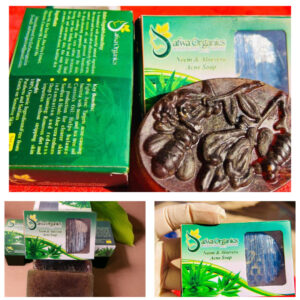 Safwa Organics Neem & Aloe Vera Handmade Soap โ Acne-Fighting Natural Cleanser 100g