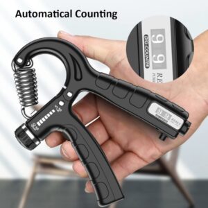 Adjustable Exerciser Hand Gripper With Counter Strengthener Adjustable Resistance Wrist Strengthener Forearm Gripper Hand Workout Squeezer Grip Strength Trainer(Random color)