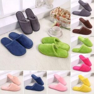 Multi Color Soft Cotton Slippers For Men and Women free size (random color)