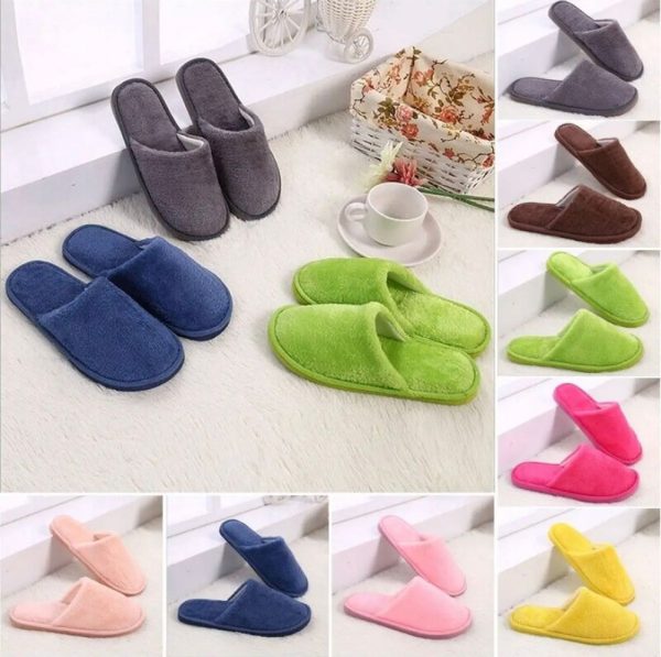 Multi Color Soft Cotton Slippers For Men and Women free size (random color)