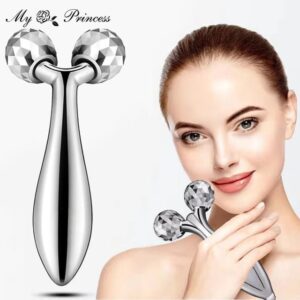 3D Face Massager Roller โ 360ยฐ Rotation Handheld Y-Shape Plastic Tool for Face Lifting, Anti-Wrinkle, Skin Firming, and Full Body Relaxation | NM-091 ( Random Color )