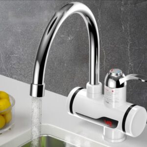Electric Water Heating Faucet Tap for Kitchens and Bathrooms Digital Tempยฐ Display | Hot Water(without shower )