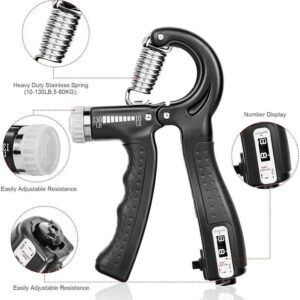 Hand Grip Strengthener Adjustable Resistance Wrist Strengthener Forearm Gripper Hand Workout Strength Trainer | With Counter (Random colour)