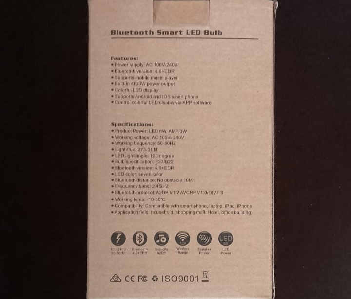 E27 Bluetooth Smart LED Bulb with Speaker with APP Control It - Image 5