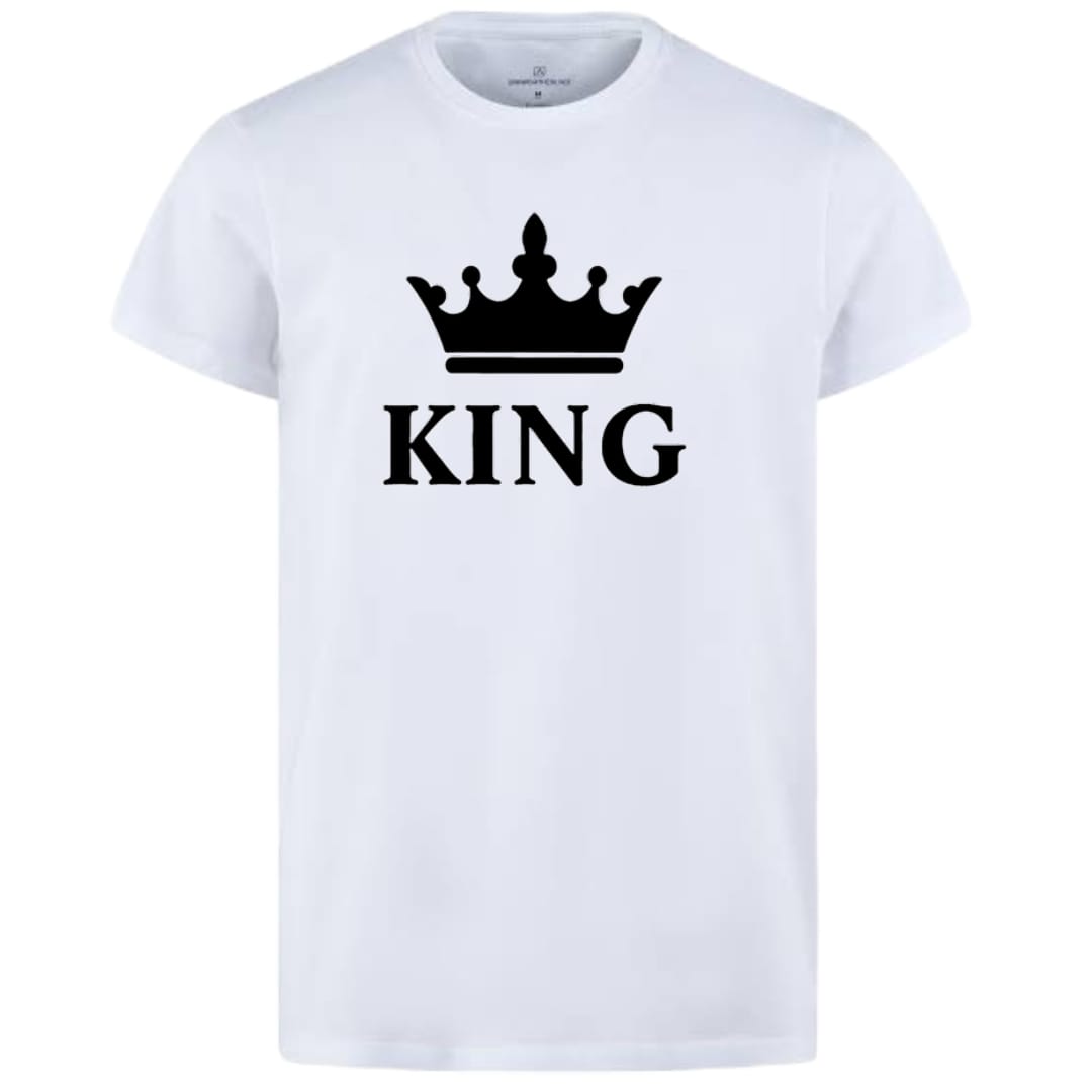 King & Queen Style White T-Shirt - King & Queen Design T-Shirts – Best Quality T-Shirts For Girls | T-Shirt For Women - T-Shirt For Boy | T-Shirt For Men | King T-Shirts | Queen Design T-Shirt - Image 6