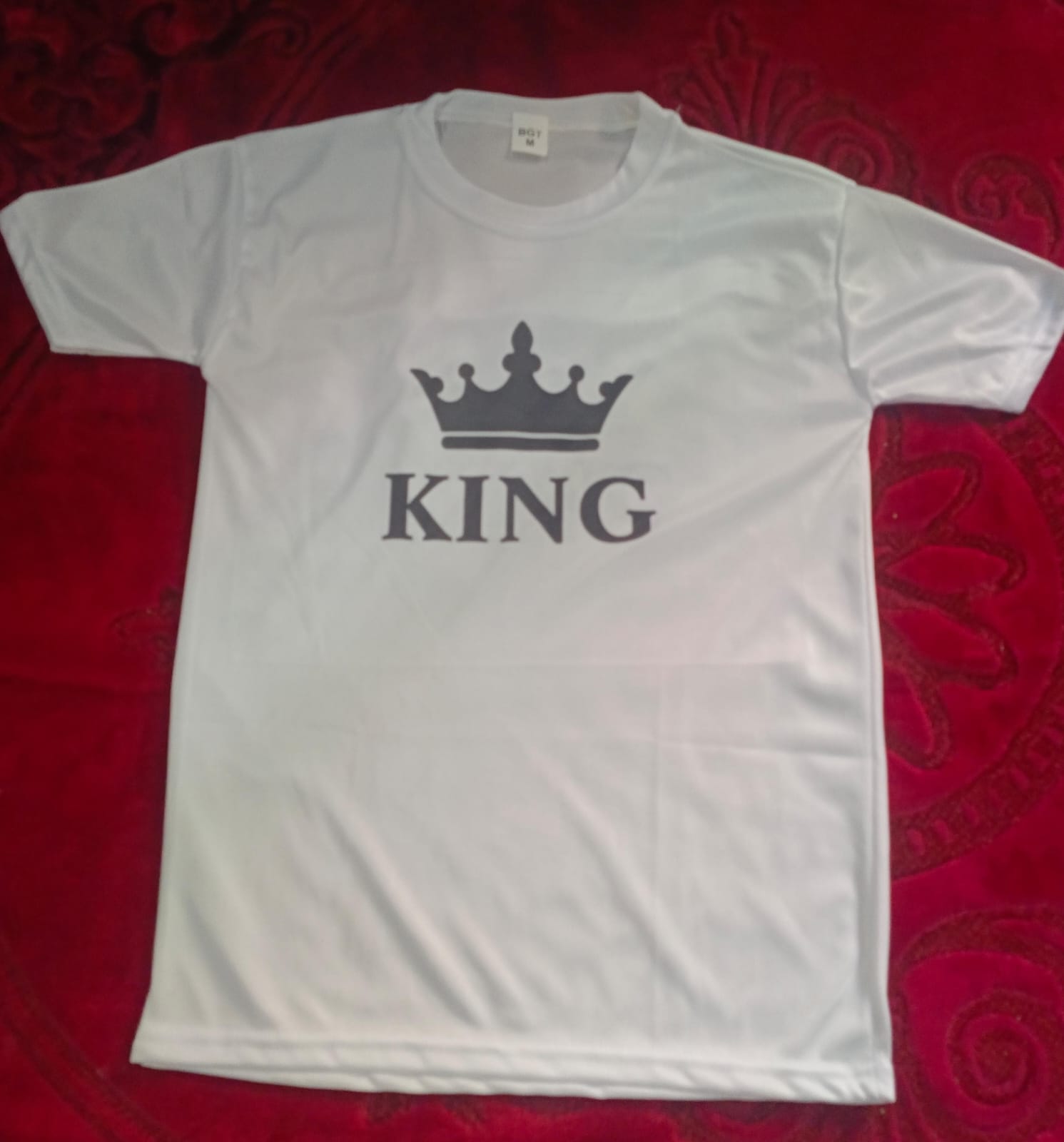 King & Queen Style White T-Shirt - King & Queen Design T-Shirts – Best Quality T-Shirts For Girls | T-Shirt For Women - T-Shirt For Boy | T-Shirt For Men | King T-Shirts | Queen Design T-Shirt - Image 5