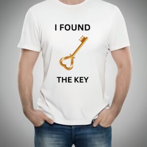 The Key & My Heart Style White T-Shirt - Key & Heart Design T-Shirts – Best Quality T-Shirts For Girls | T-Shirt For Women - T-Shirt For Men