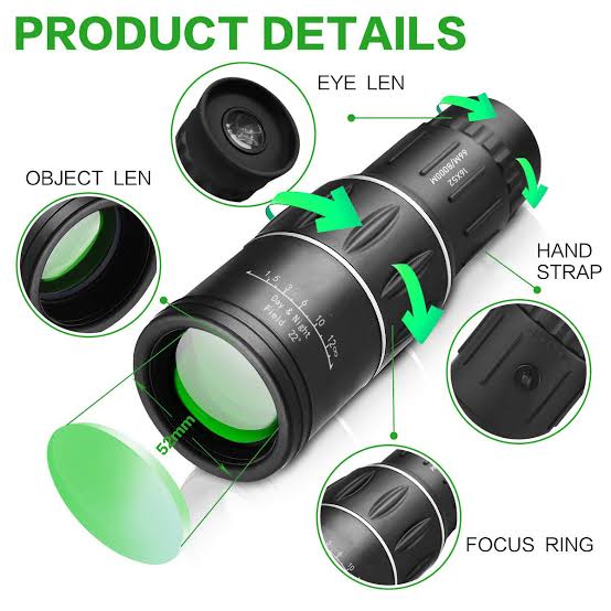 High Professional Monocular 16*52 - Binoculars Dual Focus Anti Reflective Non-infrared HD Monocular Telescope - Image 3