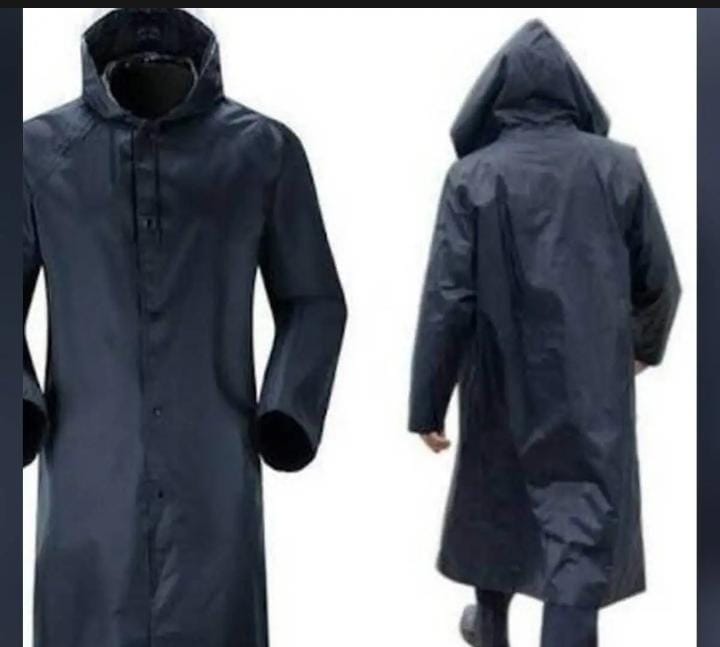 Premium Waterproof Long Raincoat with Adjustable Hood โ Unisex Outdoor Protection (Random Color) - Image 2