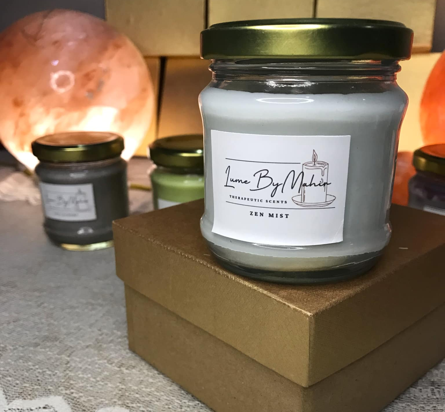 Zen Mist Candle - Soul Soothing Aroma β Handmade Milky & Fresh Soy Wax Candle - 100 gram