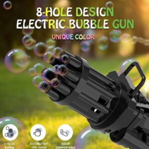 Electric Gatling Bubble Gun โ 8 Hole Automatic Bubble Blaster Toy Gun