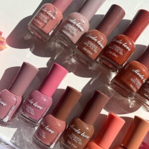 12 Pcs Nude Shades High Pigmented Big Size Nail Polish Set 20ml