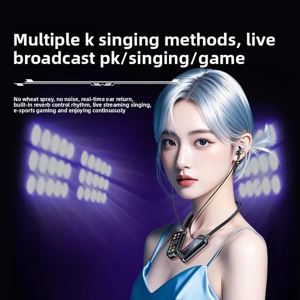 Mf Model YG17 Wireless Neckband Earphones With LED Display - Image 3