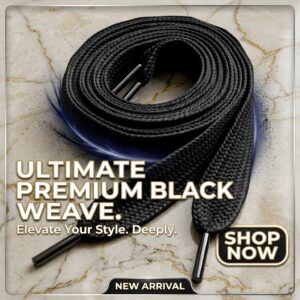 Black Shoelaces Medium Size Are Designed To Provide A Sleek And Classic Look While Ensuring Strength And Comfort