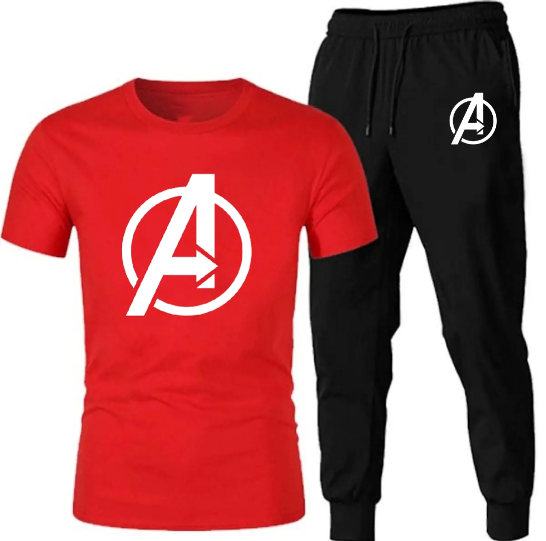 Stylish two Peice A Printed Round Neck Half Sleeves Casual Tracksuit Amazing And Trendy T Shirt And trouser for men and boys Gym Part Shirt And Jogging Track - Image 4