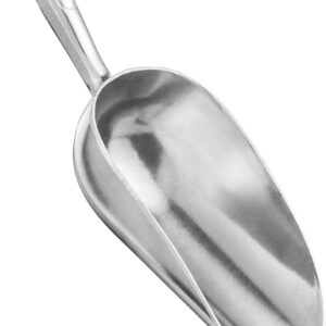 Durable Cast Aluminum Utility Scoop | Heavy-Duty Multi-Purpose Metal Scoop for Kitchen, Baking, Ice, Grains, Flour, Pet Food & Household Use