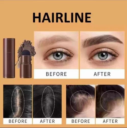2-in-1 Hairline And Eyebrow Stamp โ Waterproof Hairline Shadow Powder with Sponge Applicator for Natural Hair & Brow Filling - Image 5