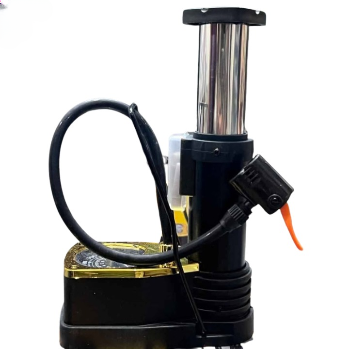 High Pressure Foot Air Pump With Pressure Gauge Golden - Utility Accessory Designed For Inflation And Daily Equipment Maintenance Routine - Image 3