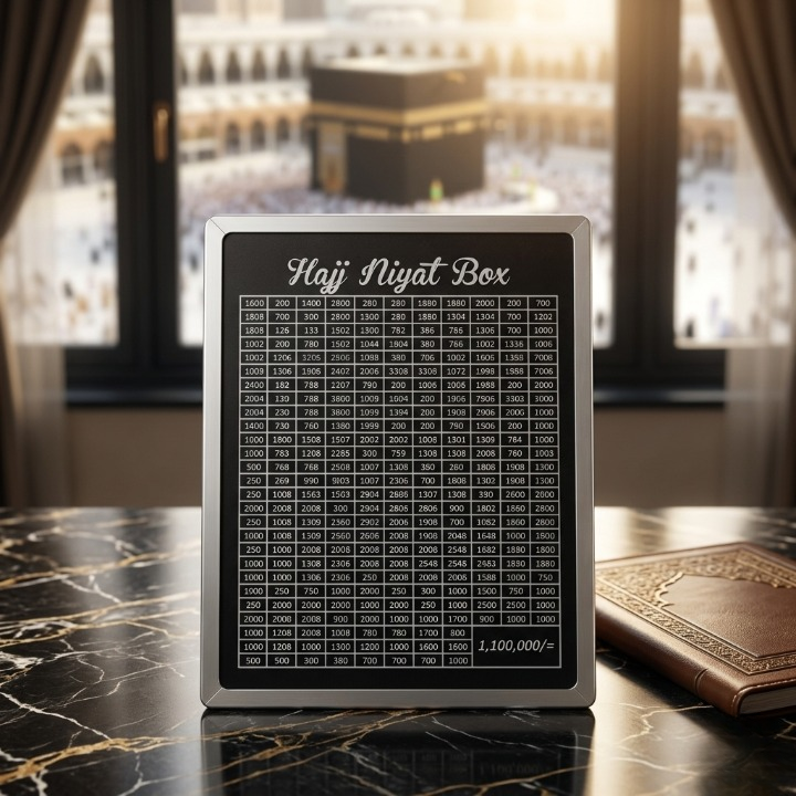 Hajj Niyat Box โ Premium Islamic Savings Tracker & Goal-Oriented Money Box - Non-Assembled - Image 6